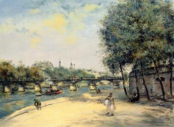 簡 弗朗索瓦 拉法埃裡 The Institute de France and the Pont des Arts, Paris 簡 弗朗索瓦 拉法埃裡 The Institute de France and the Pont des Arts, Paris
